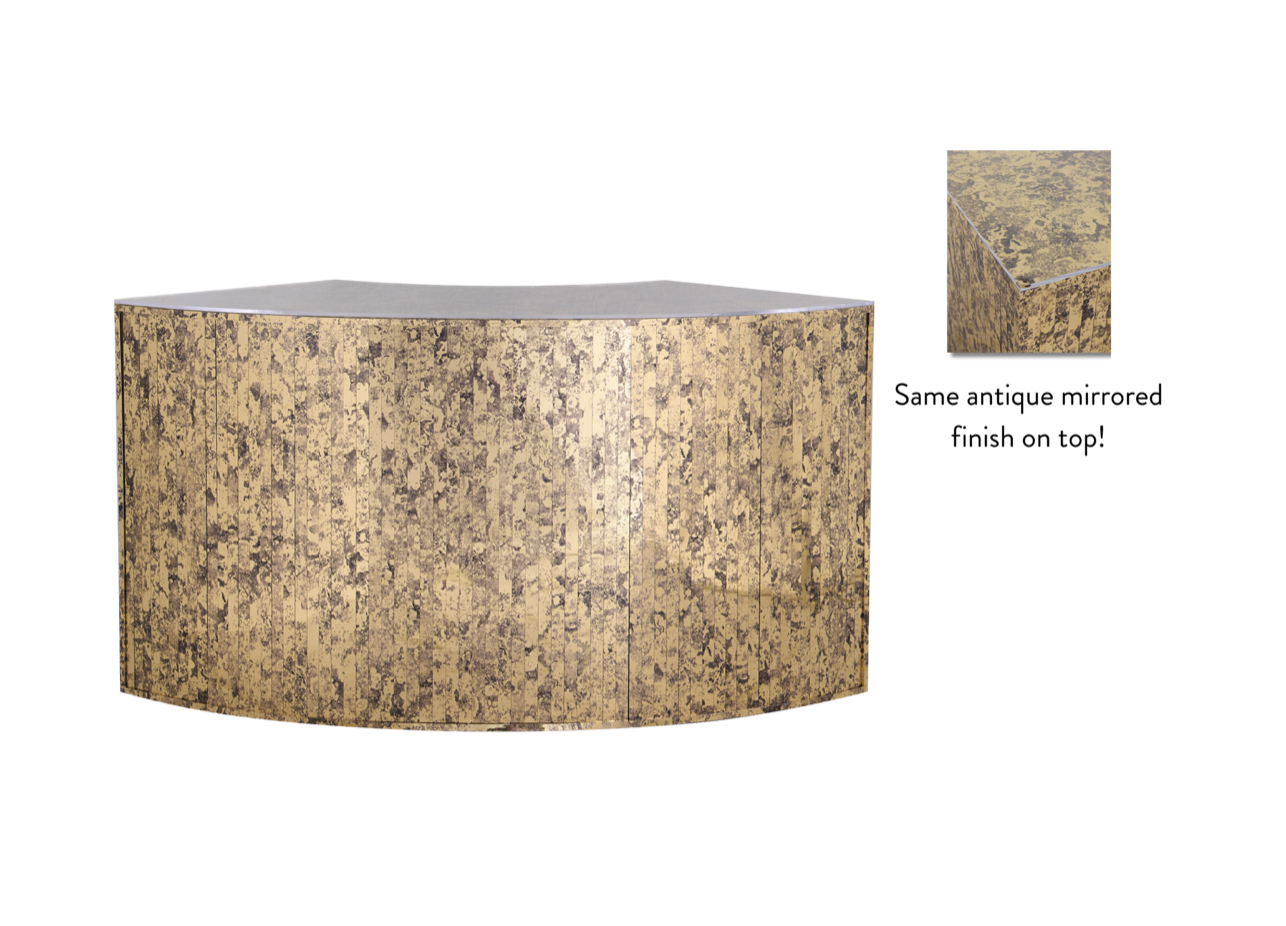 Gold Mirrored Round Bar Single