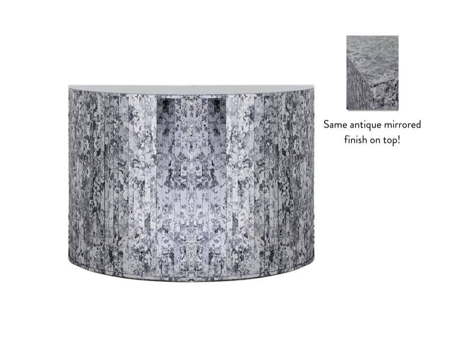 Smoked Mirrored 5 Foot Half-Moon Bar