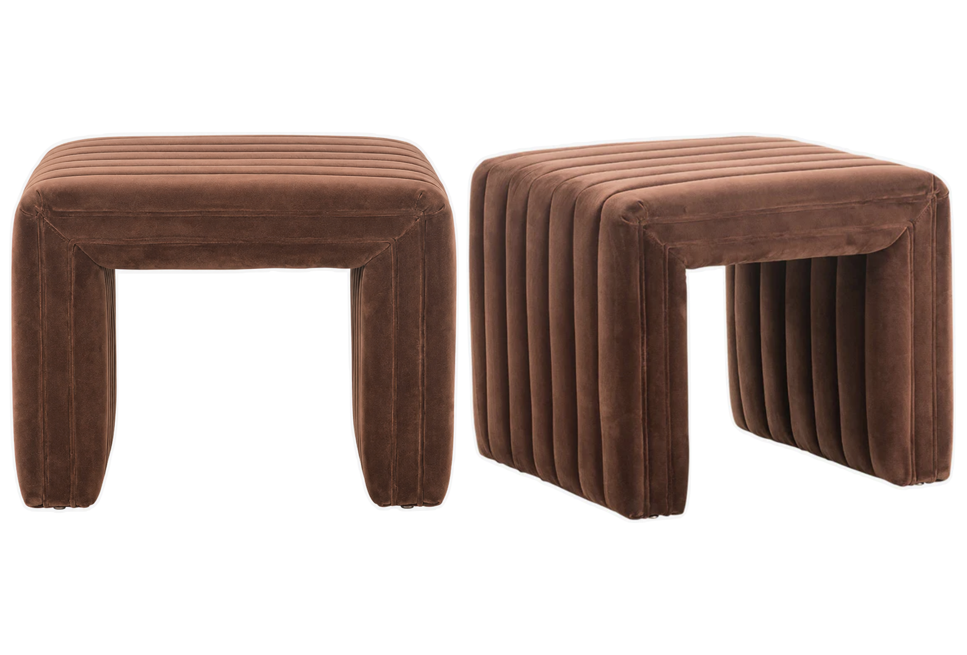 Rust Bend Ottomans