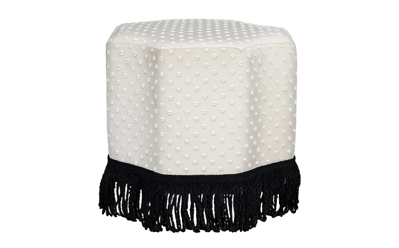 Champagne & Black Star Ottoman