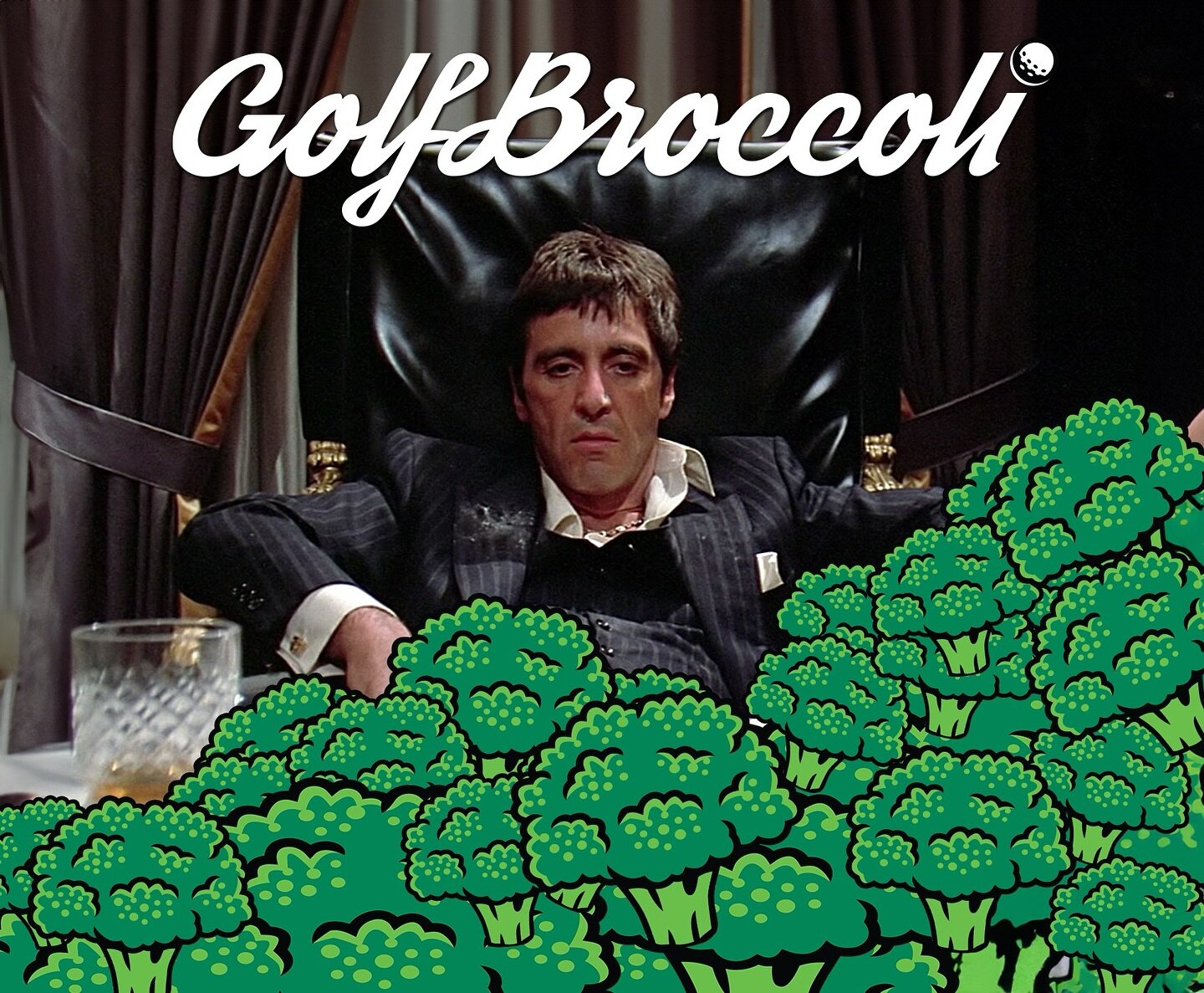 I only have 2 things in this world, Chico: my broccoli and my word.  #scarface #golfbroccoli #golfstuff #theworldisyours #staysmiling #broccoli #golf