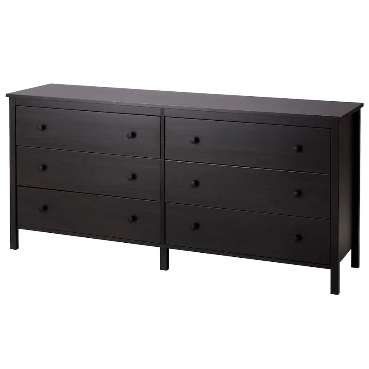 6 Drawer Dresser - Color: Black/Brown