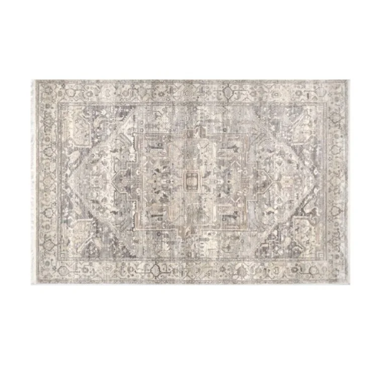 Rug - Size 6x9 - Color: Silver Fringed