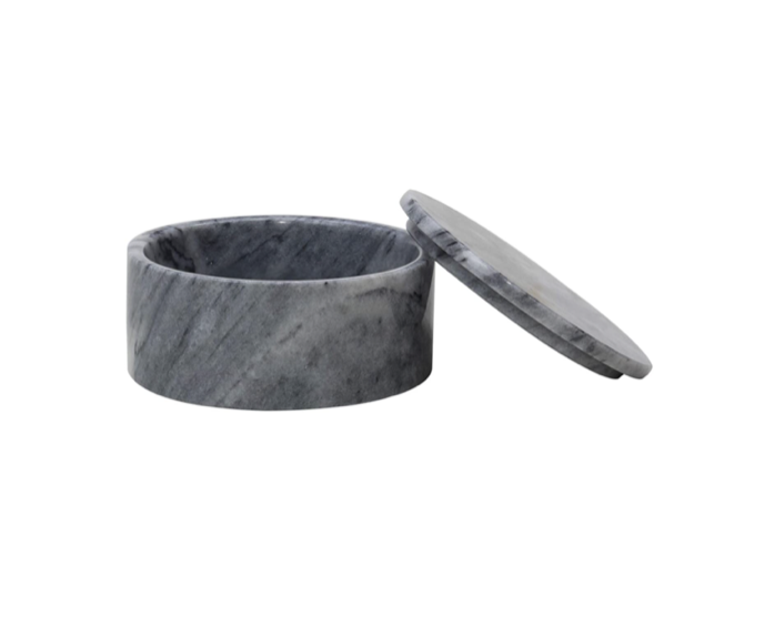 Small Gray Marble Trinket Holder