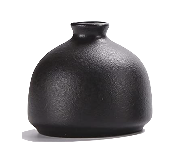 Small Ceramic Vase - Color: Black