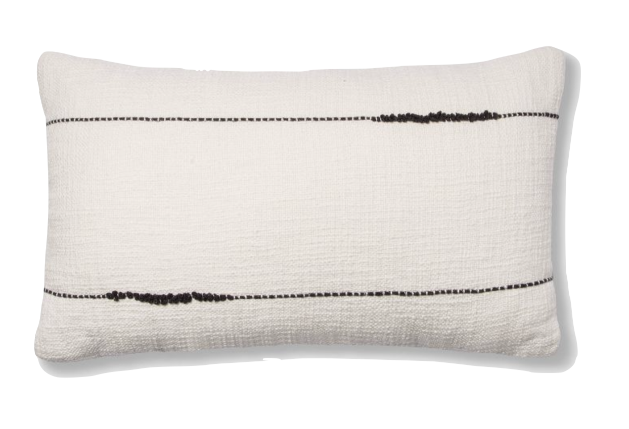 Throw Pillow - Color: Black/Cream