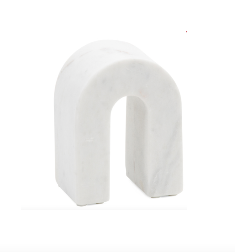 White Marble Rainbow Bookend
