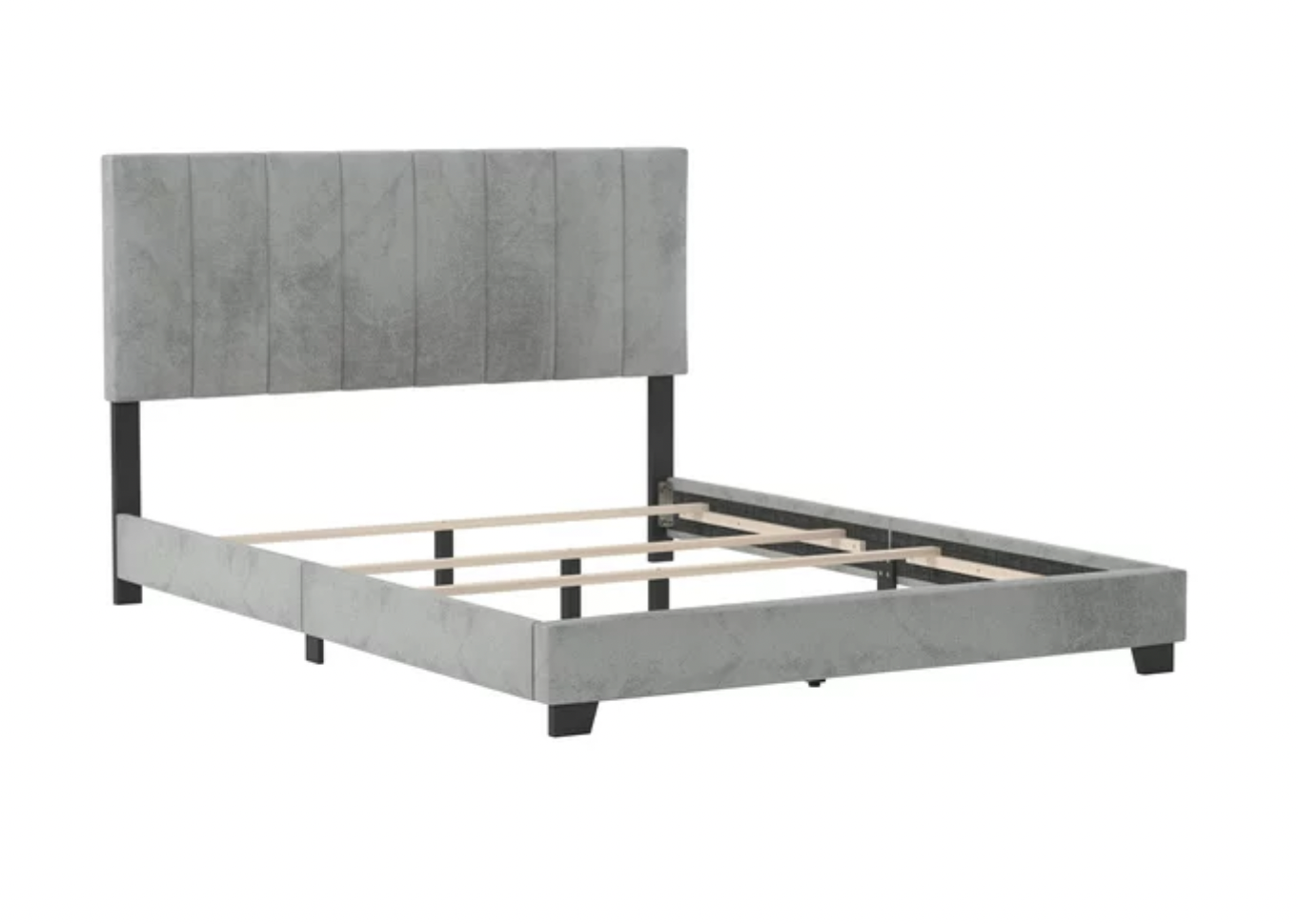 Queen Bed Frame - Color: Platinum Gray