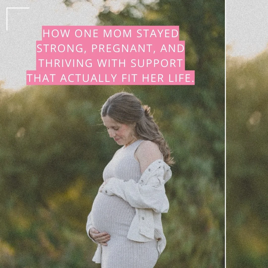You don&rsquo;t need a perfect plan. You need one that works for your real life.

This client came to me after two pregnancies with no consistent workouts and 40+ pounds gained. She felt overwhelmed, unmotivated, and unsure if anything would really s
