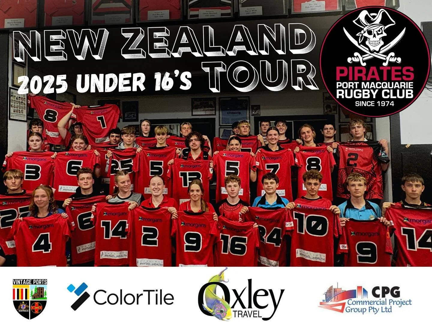 U/16&rsquo;s NZ SPRING TOUR 2025 🏉🇳🇿

Final planning is in full swing for the u16 NZ Spring Tour to New Zealand with all the tour kit handed out at the club last night. Senior Committee, key sponsors, and parents were thanked for their support, fo