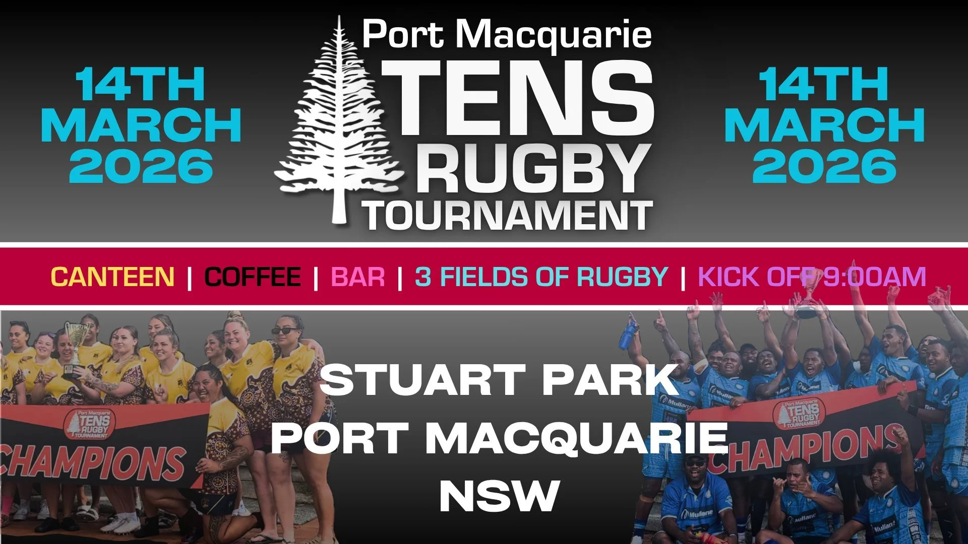 We are excited to invite clubs to the 2026 Port Macquarie Pirates Tens Tournament to be held on Saturday, 14 March 2026 at Stuart Park, Port Macquarie.

Event Snapshot
&bull;	Format: 10-a-side, World Rugby Laws + Ten&rsquo;s variations
&bull;	Match L