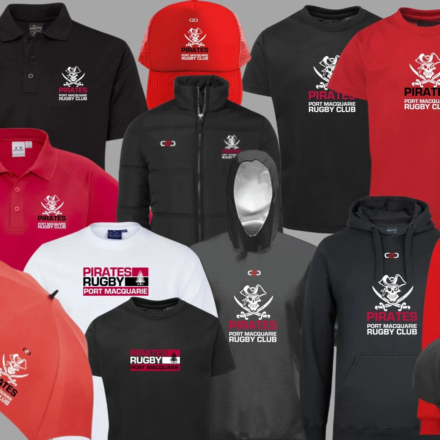 Big collection of club merch is available from our supplier, C2C. Buy online then collect when ready 24/7 from their lockers. Easy as. 
Link in bio and here: https://c2csport.com.au/collections/port-macquarie-pirates-merchandise

Special merch to cel