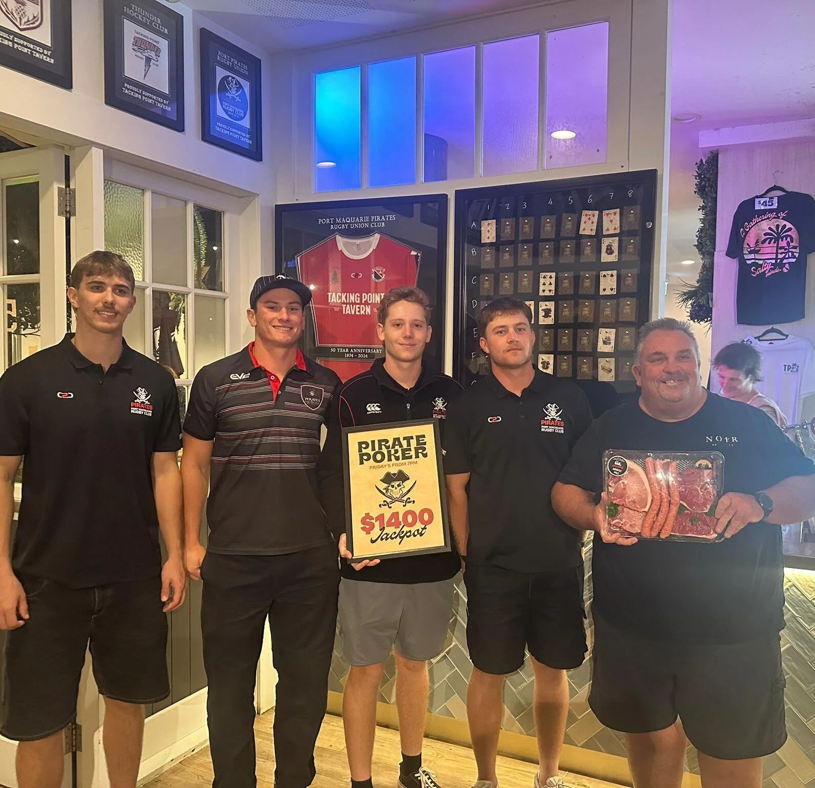 Another great night of Pirates raffles at TPT done and dusted! 🍖 🥩 ☠️ 

The joker poker jackpot remains 🃏 &clubs;️ &diams;️ bringing the total to a massive $1.5K for next Friday 💰 

We will see you there 👀 🏴&zwj;☠️