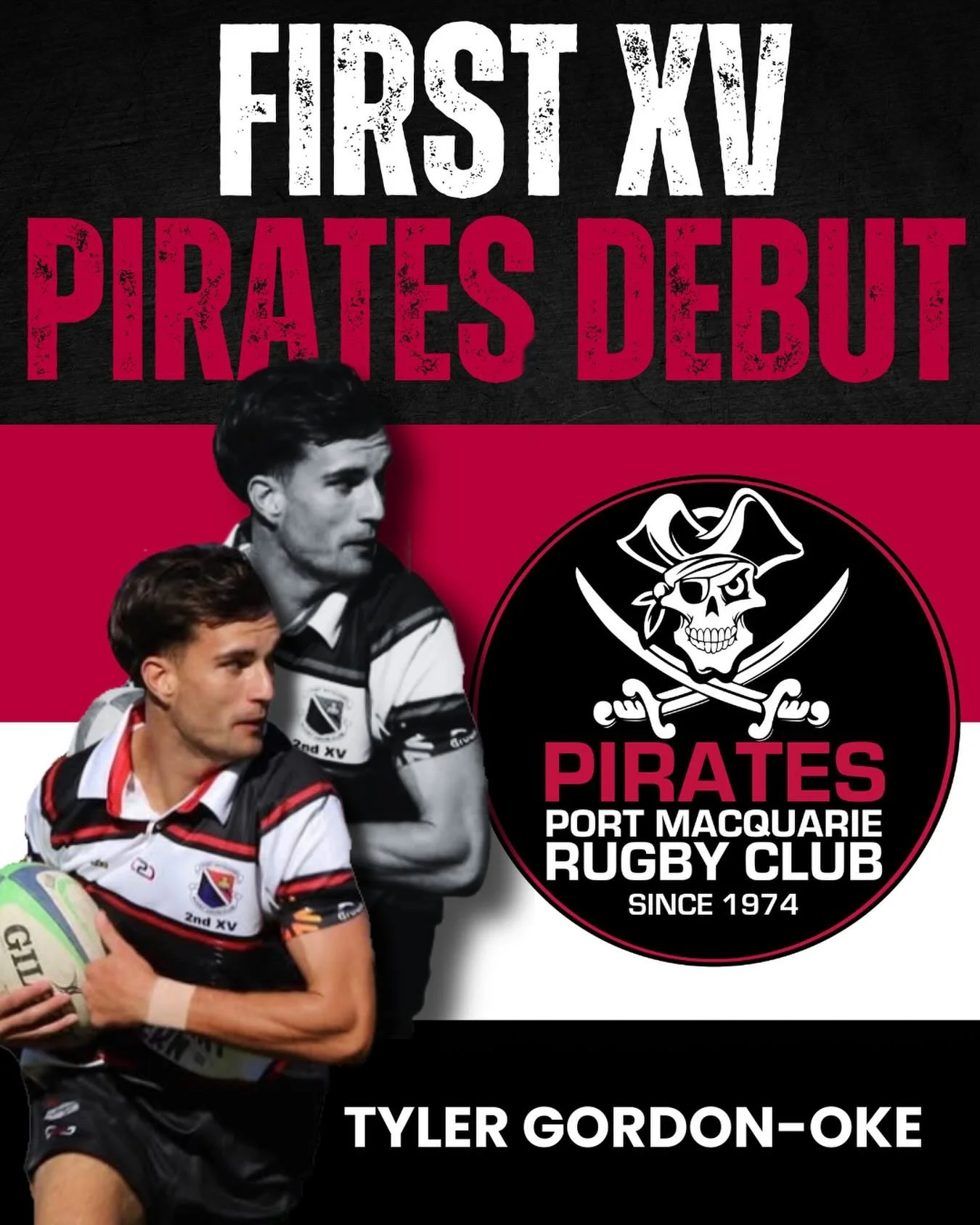 Last saturday saw our English import player (from Coffs Harbour) Tyler Gordon-Oke make his First XV Pirates debut 🏴&zwj;☠️☠️ Welcome aboard Tyler! 🚢