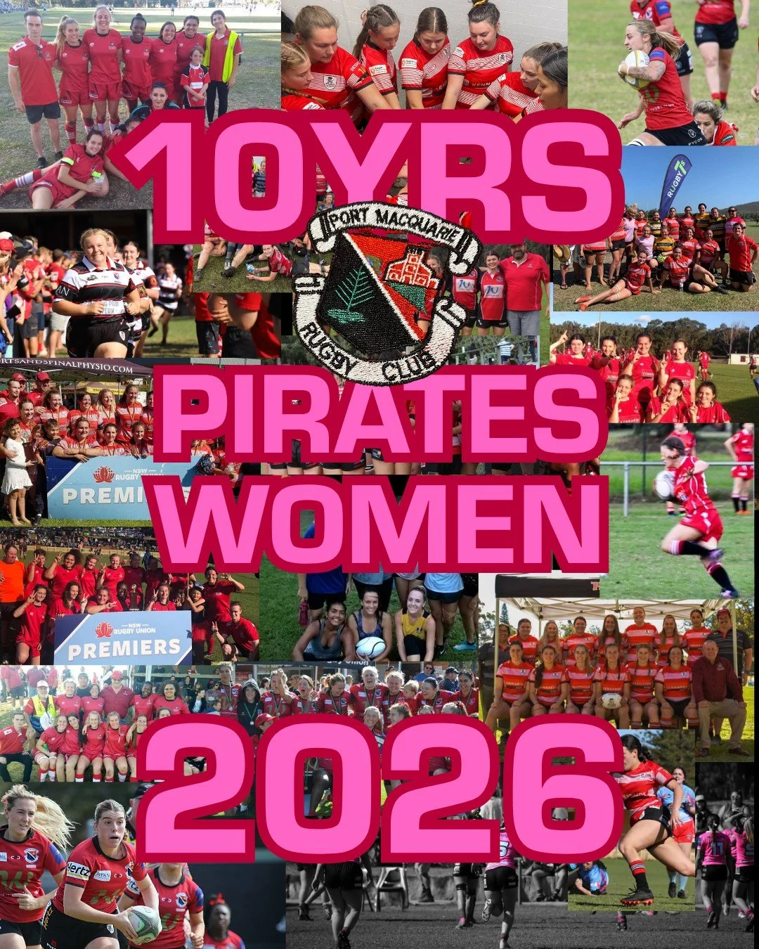 Celebrating 10 Years of Pirate Women 🏴&zwj;☠️

Join us as we celebrate 10 incredible years of the Port Macquarie Rugby Club Women&rsquo;s Team &mdash; a decade of strength, mateship, unforgettable moments on and off the field, and more than a few Pr