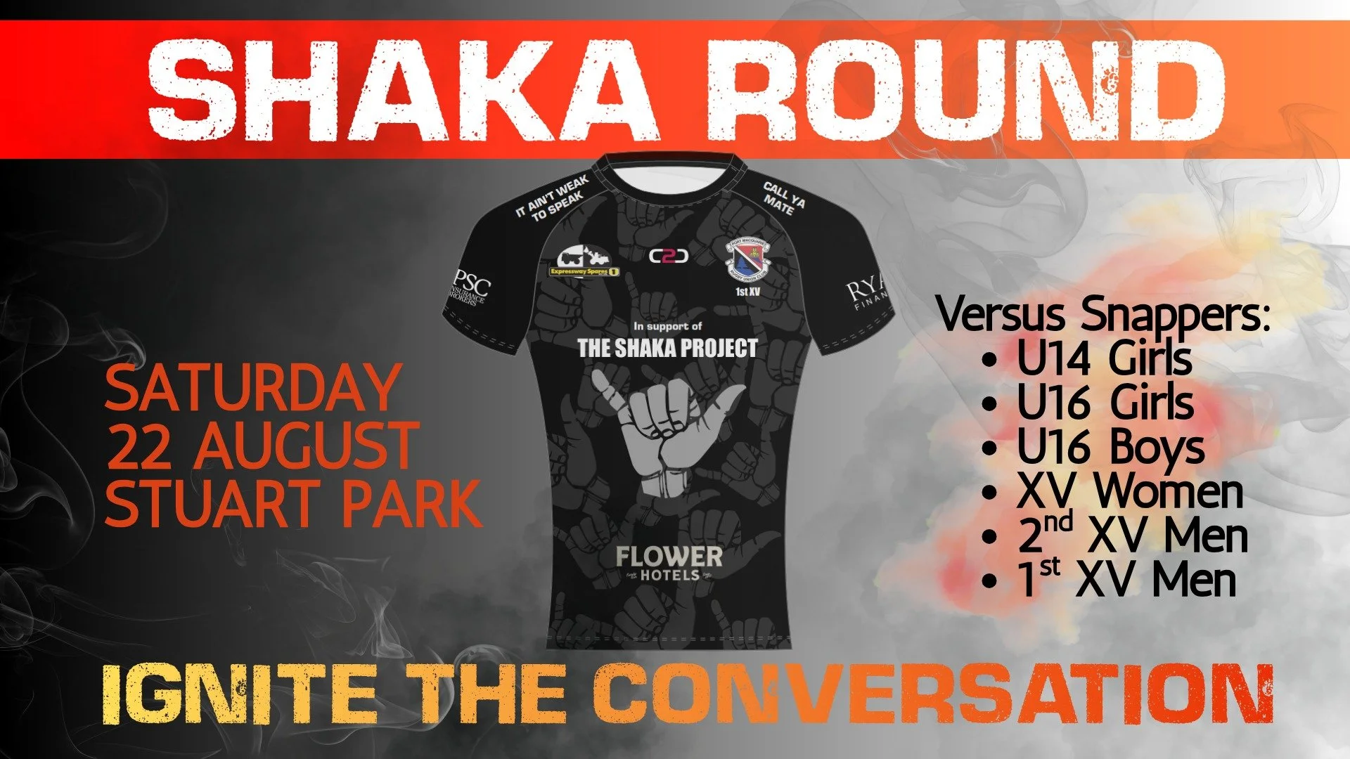 A round dedicated to raising awareness and funds for 'The Shaka Project' - registered Mental Health &amp; Suicide Prevention Charity.
https://theshakaproject.com/pages/about-the-shaka-project

Big thanks to our special round jersey providers:
❤️C2C -