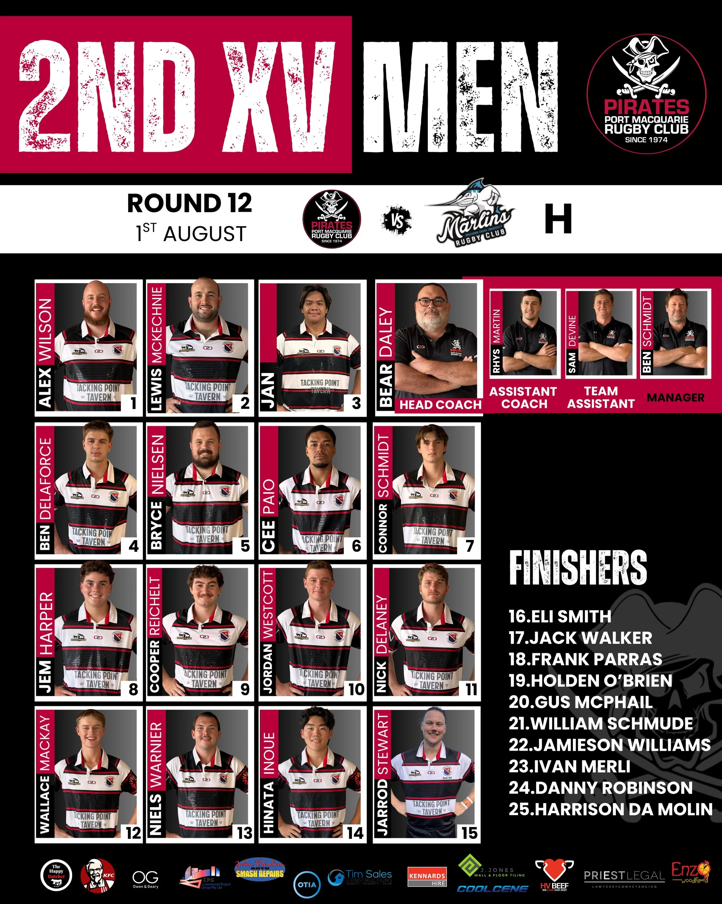 ROUND 12 LINE UPS 🫡