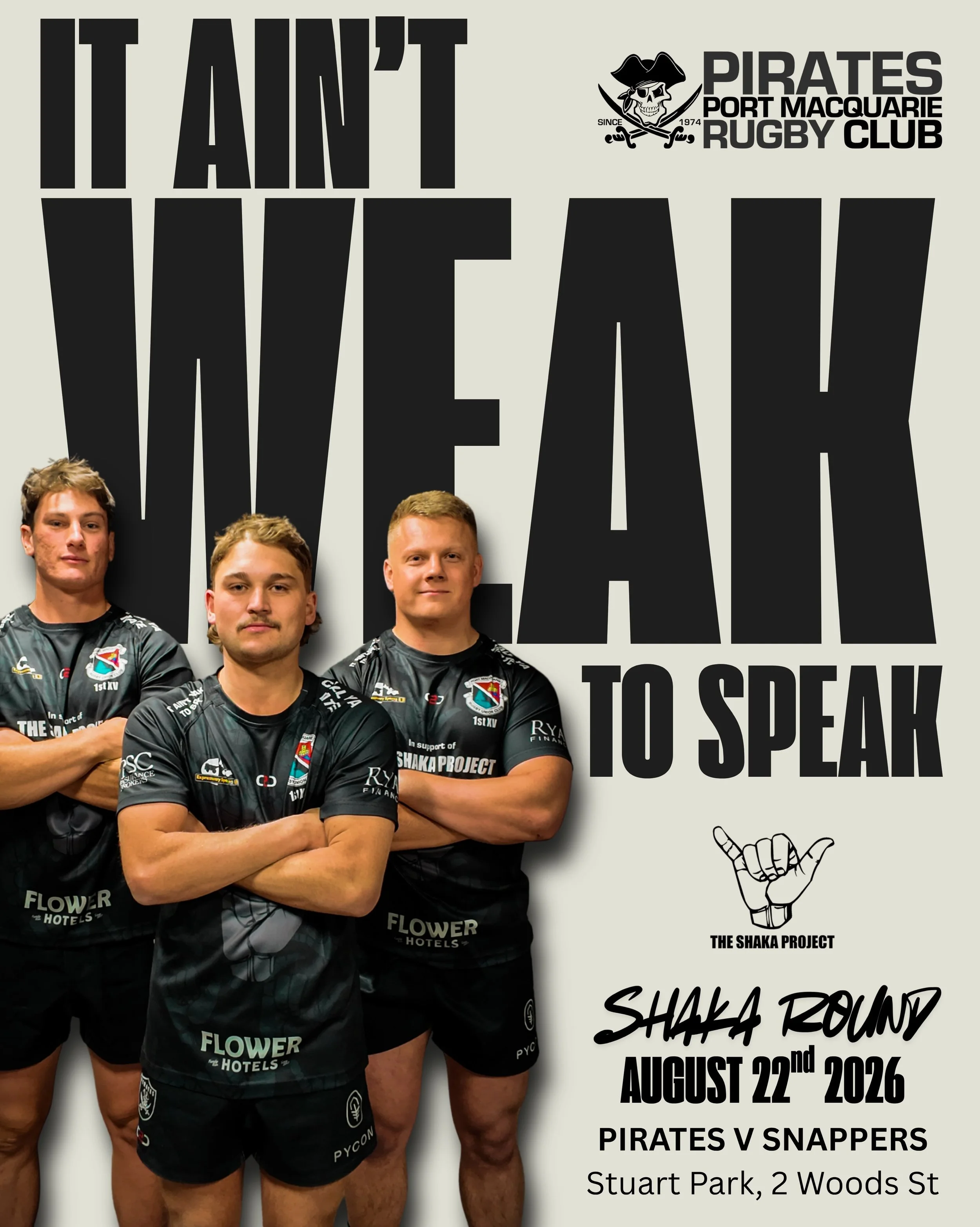 ROUND 15 - SHAKA ROUND 🤙🏼🖤 

A round dedicated to raising awareness and funds for &lsquo;The Shaka Project&rsquo; - registered Mental Health &amp; Suicide Prevention Charity.

Big thanks to our special round jersey providers:

🖤C2C - Coast 2 Coas