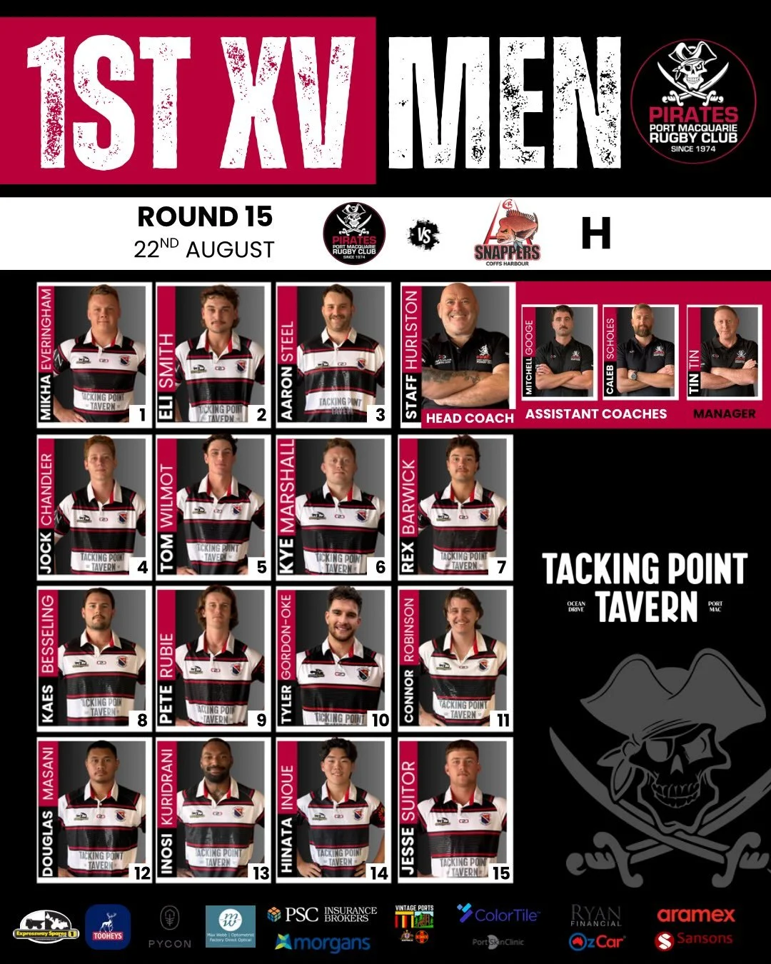 ROUND 15 LINE UPS 🫡