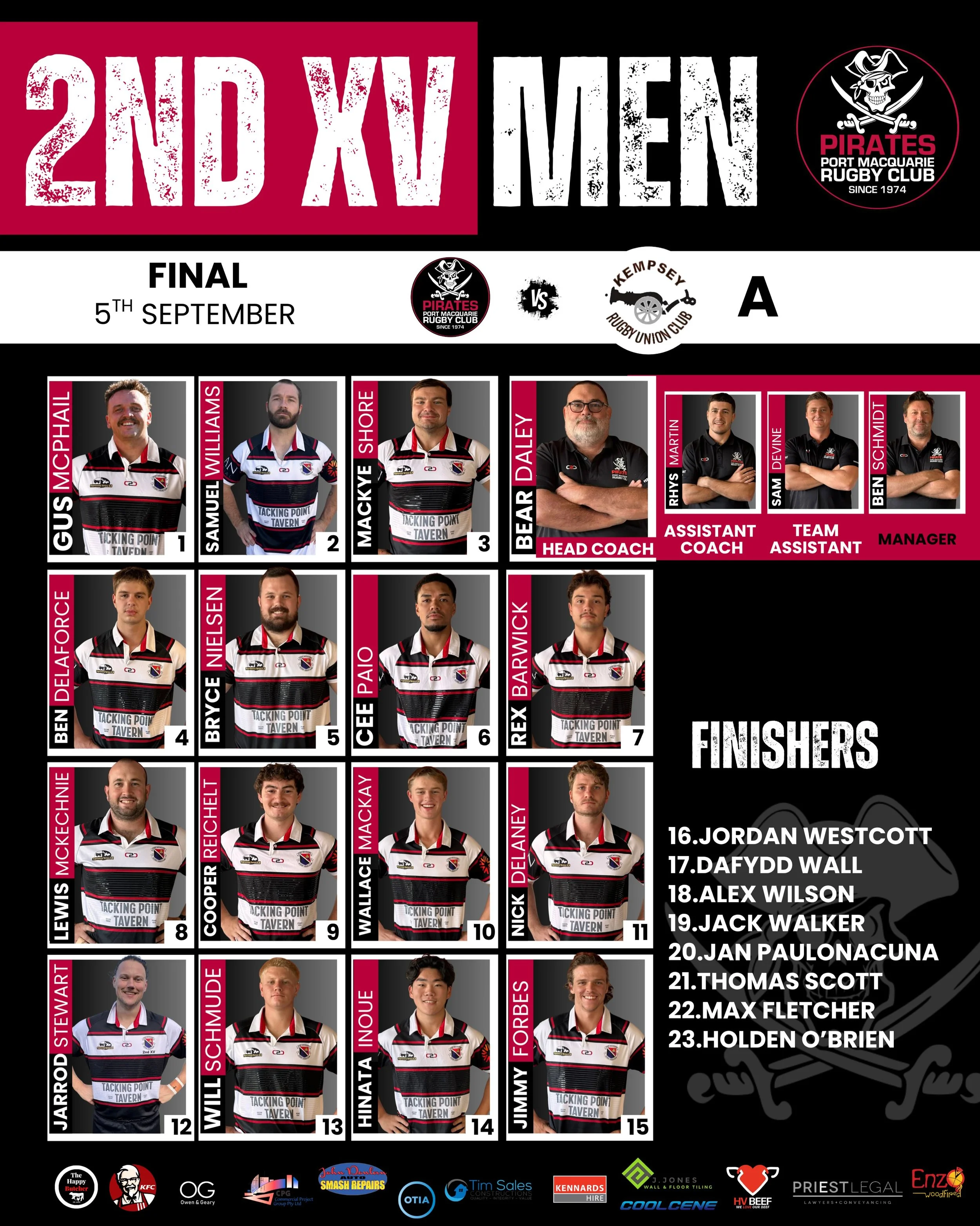 FINALS LINE UPS 🫡