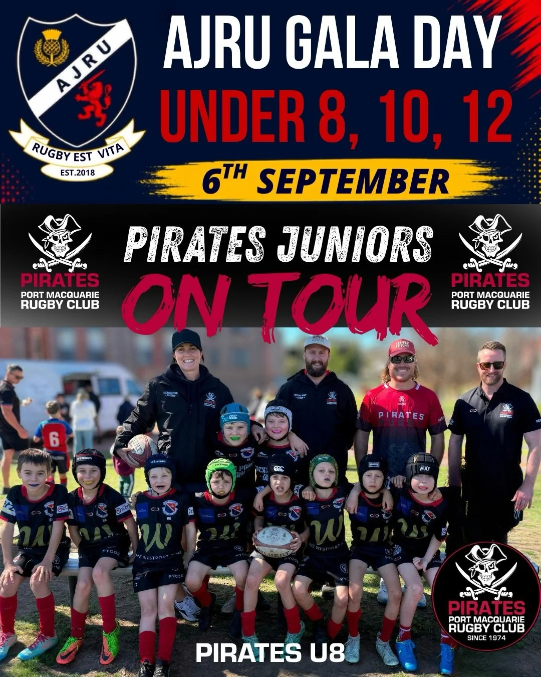 Last weekend four teams of our Friday Juniors hit the road to Armidale for a gala day of multiple games at awesome grounds of The Armidale School on Fathers Day.
Playing new teams from Central North Junior Rugby, this was an incredible experience tha