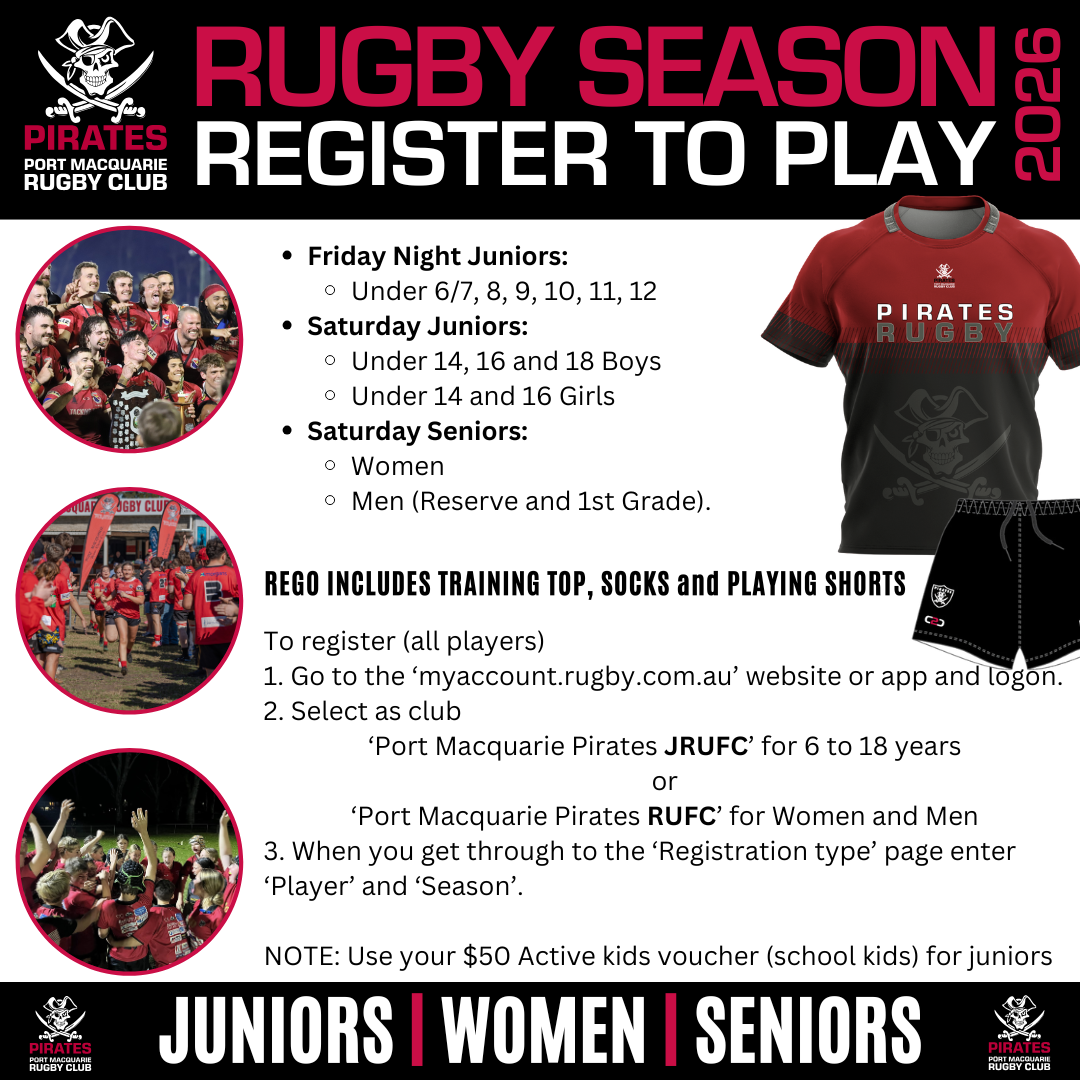 Register — Port Macquarie Pirates Rugby Club