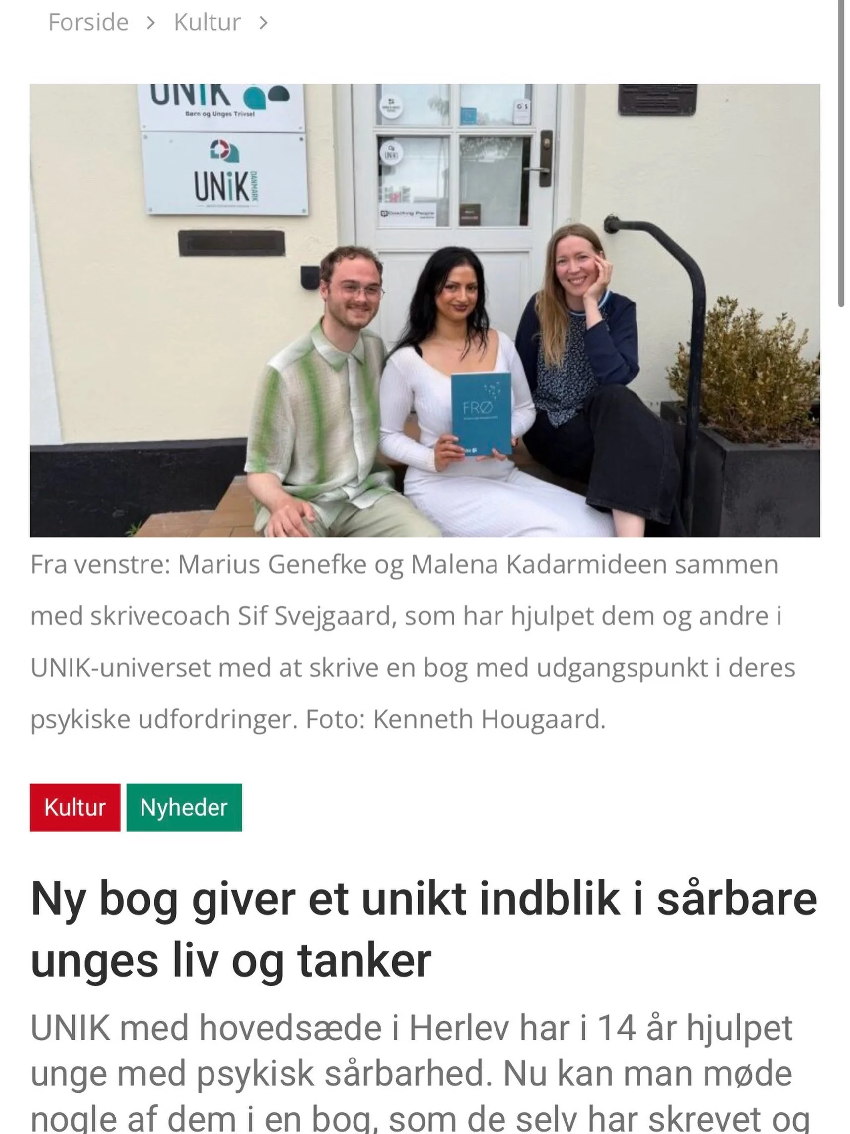 Er stolt af alle de unge, der har skrevet denne bog. Marius og Malena er blevet interviewet omkring deres oplevelse - l&aelig;s artiklen via link i bio 🌱

Udgivet af @unikdk.dk
I samarbejde med grafiker @le.l.fischer
og @kandrupsbogtrykkeri
St&oslas