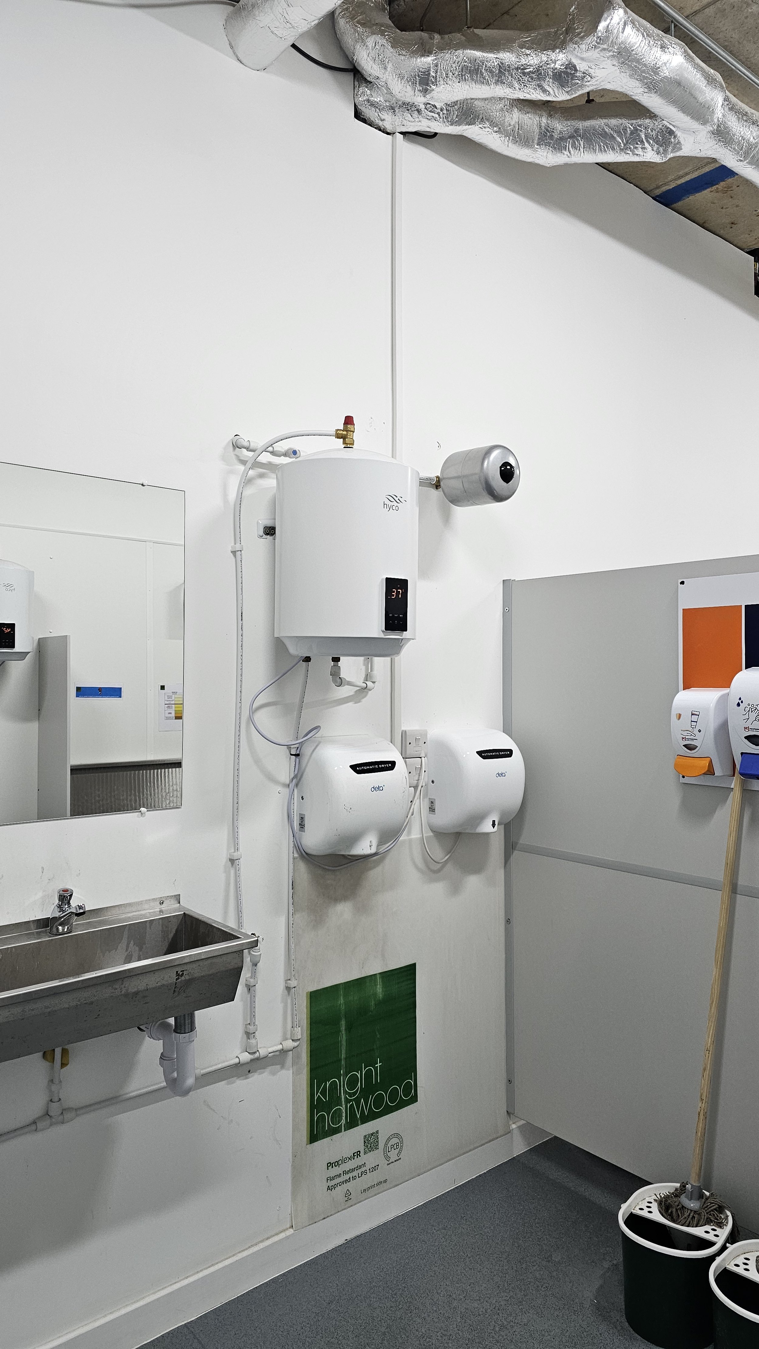 Boiled system and hand driers.