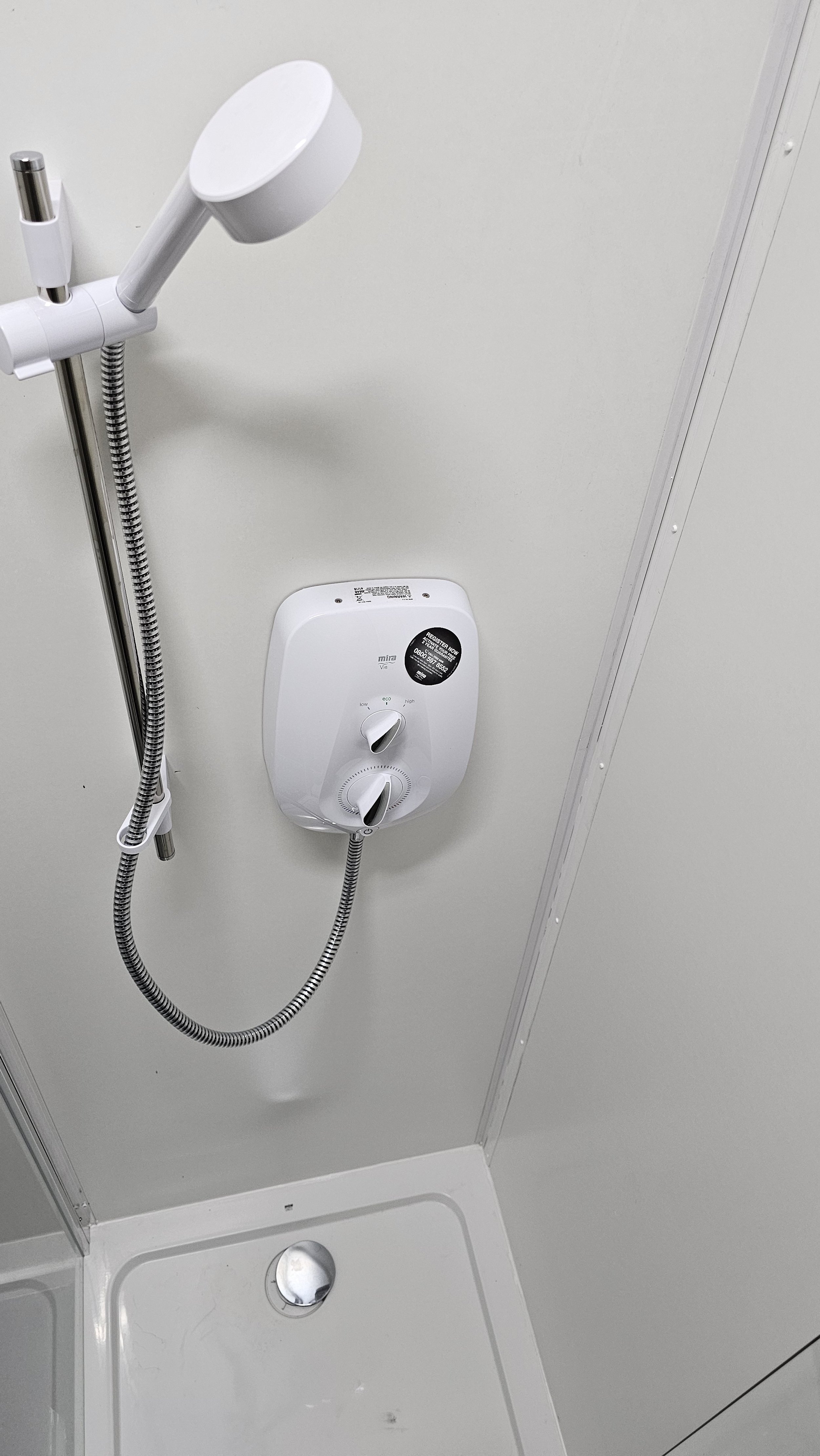 Shower room installation at a busy site in central London.
