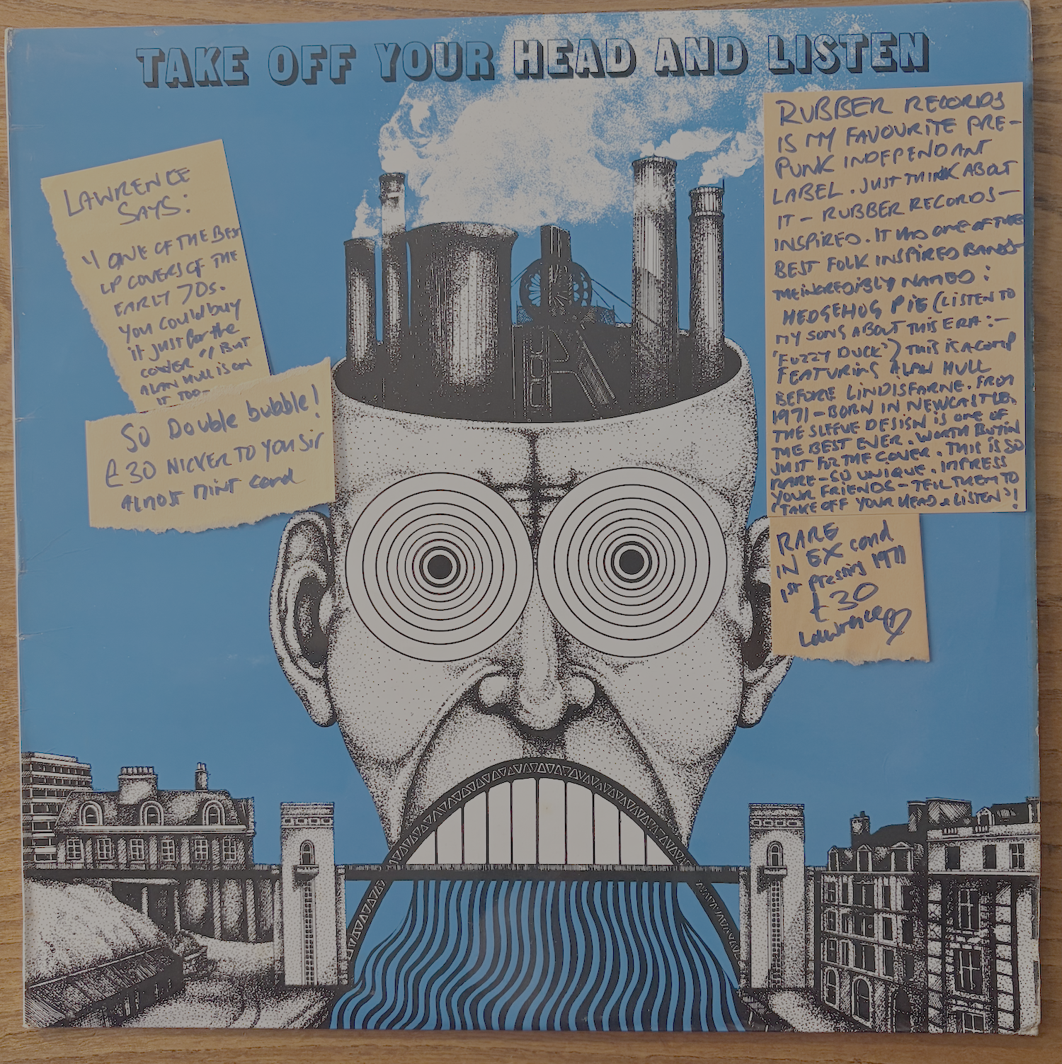 Lawrence Secondhand Record Sale: RUBBER RECORDS - TAKE OFF YOUR HEAD AND LISTEN