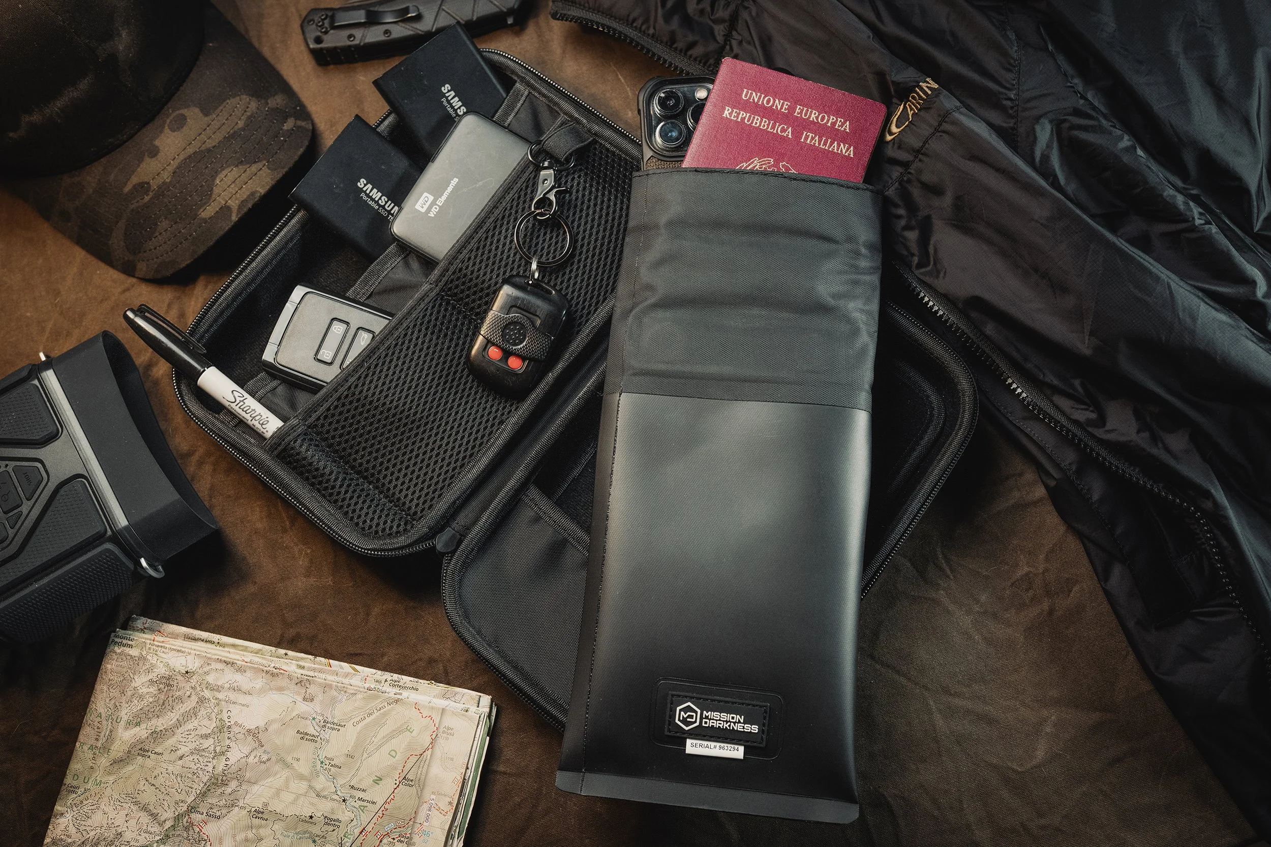 Mission Darkness™ Haven Phone Shield Case Load out by Alex Wander Photography