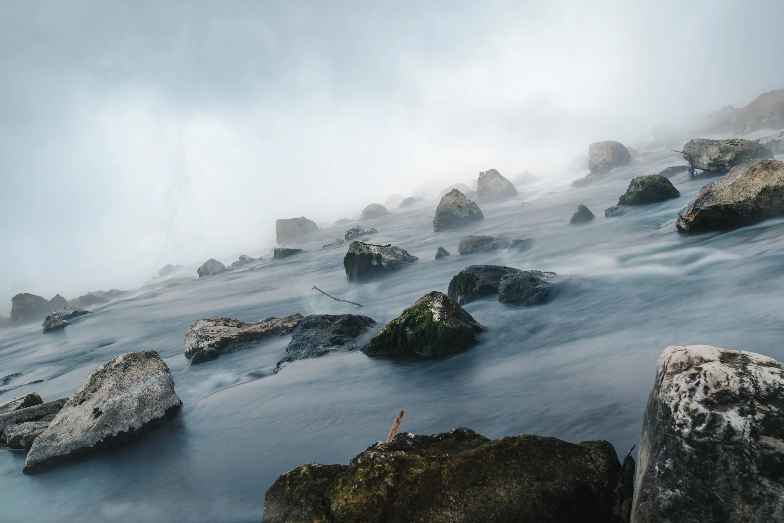 Extreme river environment and rugged mountain terrain shot on location by Alex Wander Photography