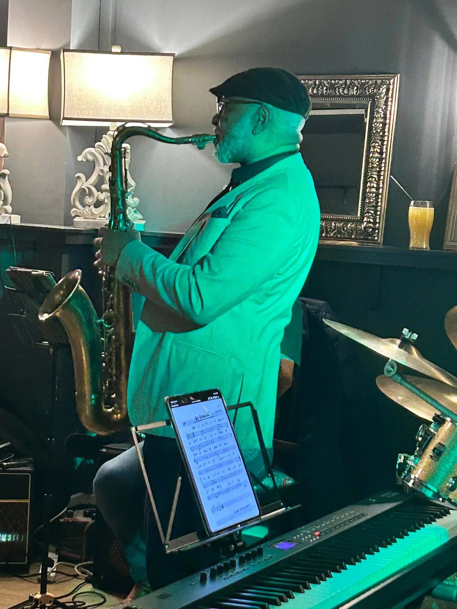 The monthly  Jazz Jamm is underway @ Satchmo&rsquo;sCorner #jazzysubday #livemusic