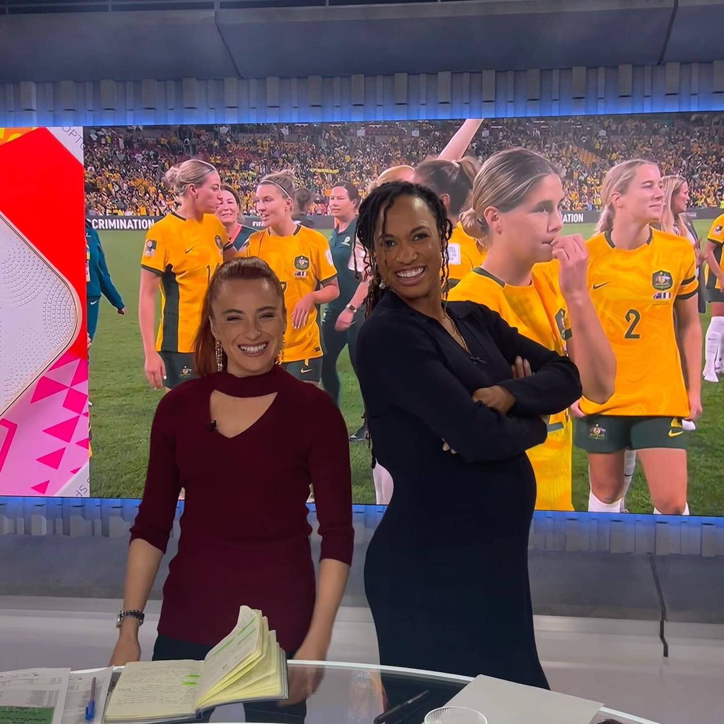 Makeup and hair for these two tonight @jmac1422 @coterojas7 #wwc #matildas