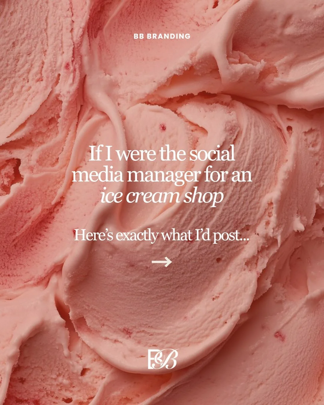 One of my favorite exercises as a social media manager is asking myself, &ldquo;If I was the social media manager of this business, what would I post?&rdquo;

And with an ice cream shop, you don&rsquo;t just sell ice cream. You sell an experience, a 