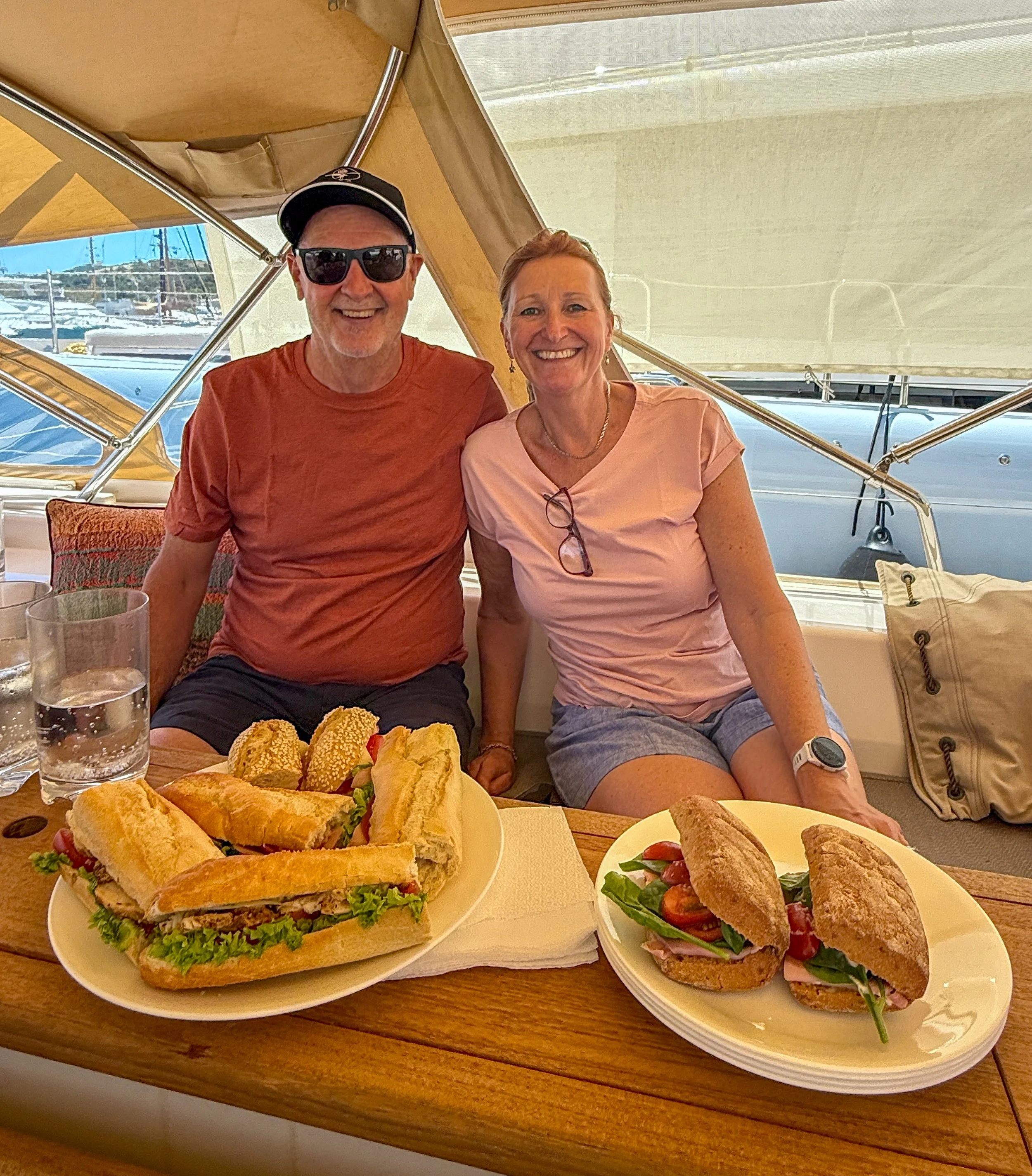 Di and Martin Koerner onboard 