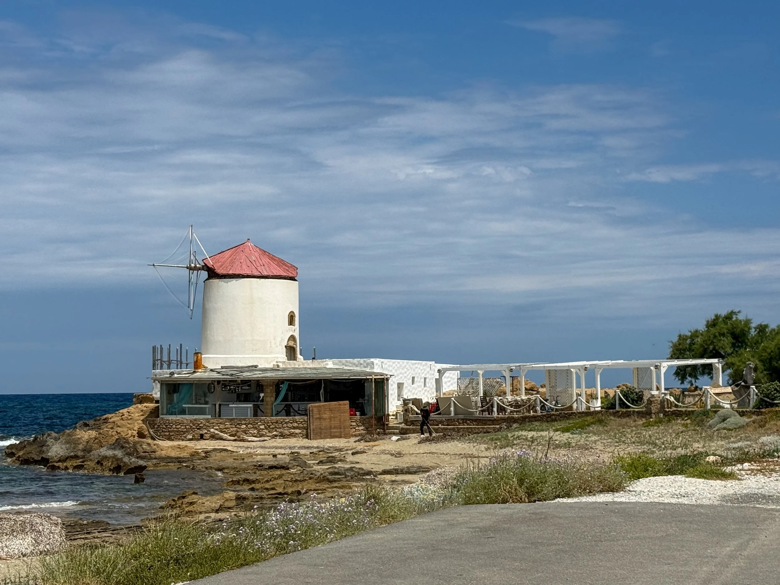 Molos windmill now a restaurant 