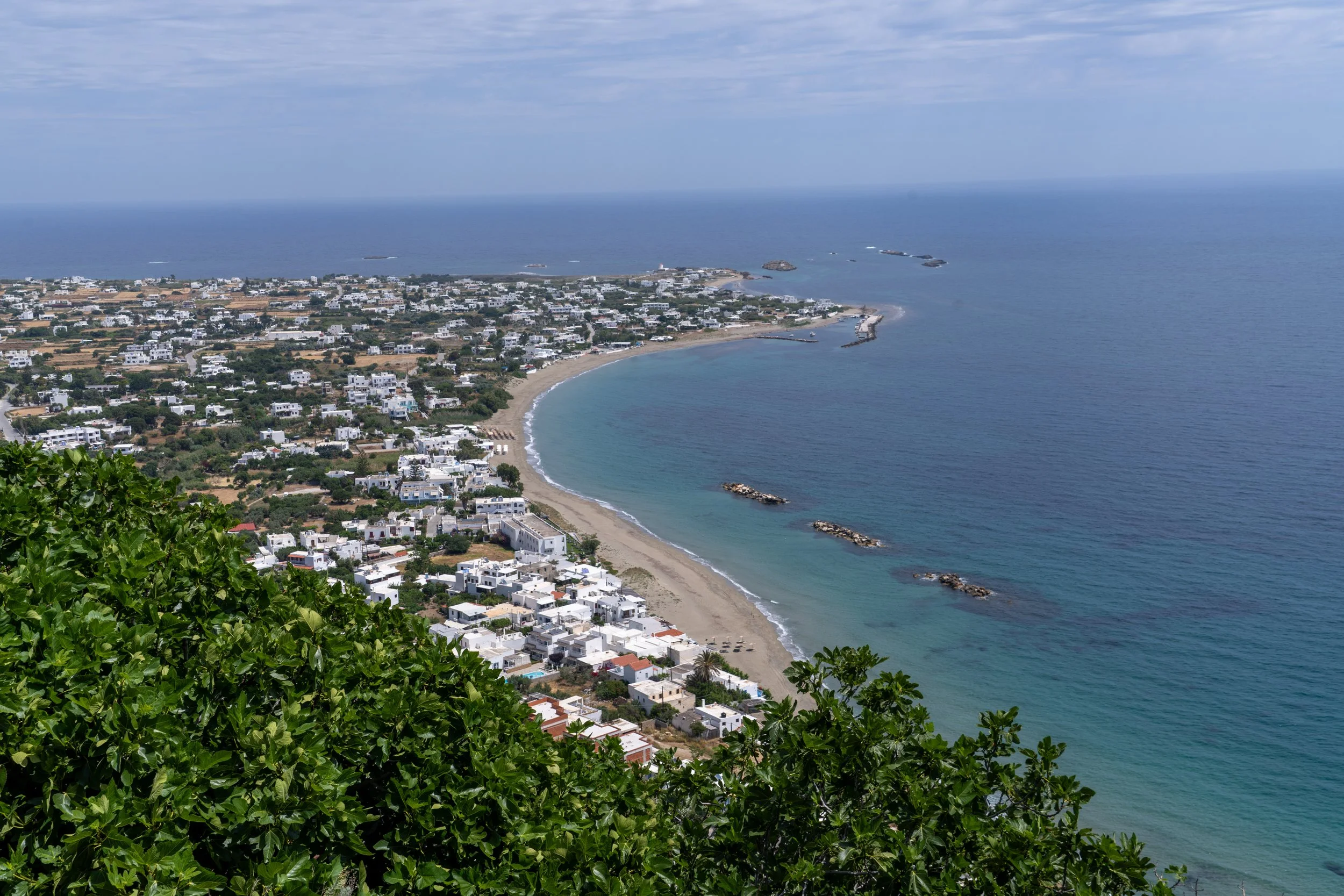A view of Molos Harbour from the fortress of the old town 