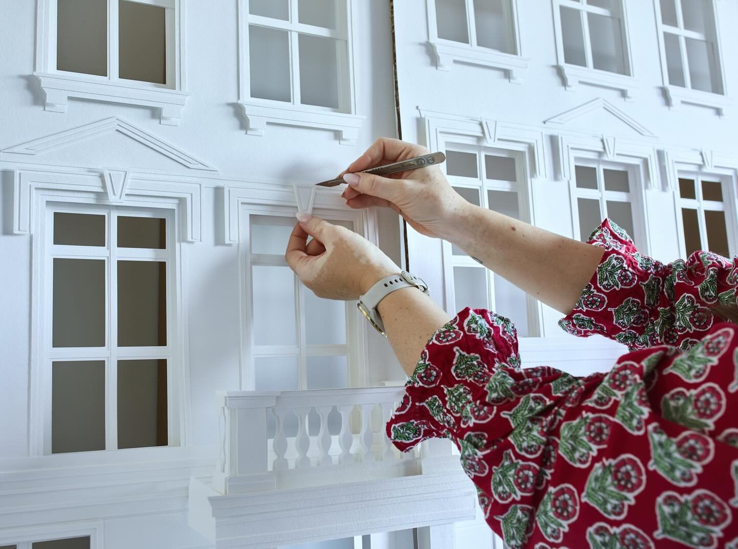 | Stills from when @gabriellajphoto came to capture some of the bts work for our @teklafabrics Holiday project, a 3 window Christmas campaign for their flagship store in Copenhagen. 

There were so many layers&hellip; hours and hours of details&helli