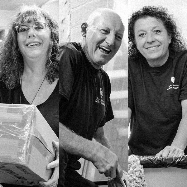 photo collage of three individuals with warm smiling faces