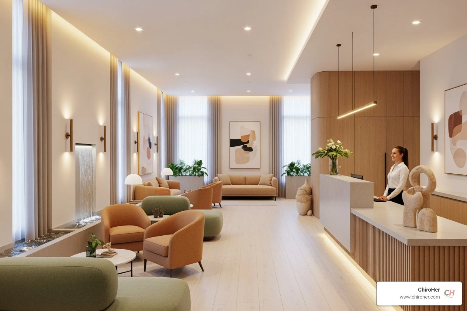 the welcoming, comfortable interior of the ChiroHer clinic - vitamin b12 injectable for humans