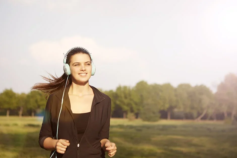 Smiling, active woman enjoying a walk in a park, free from back pain - back doctor near me