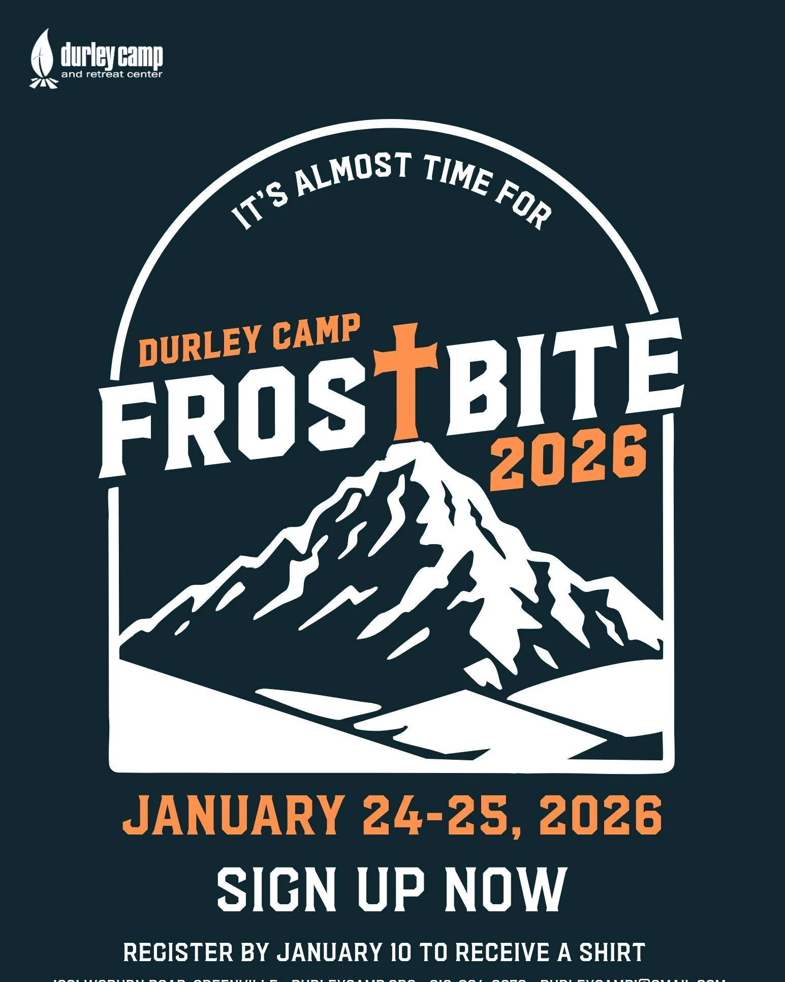 There's still time to sign up for Frostbite! Head on over to our website to register and guarantee a T-shirt! See you there!