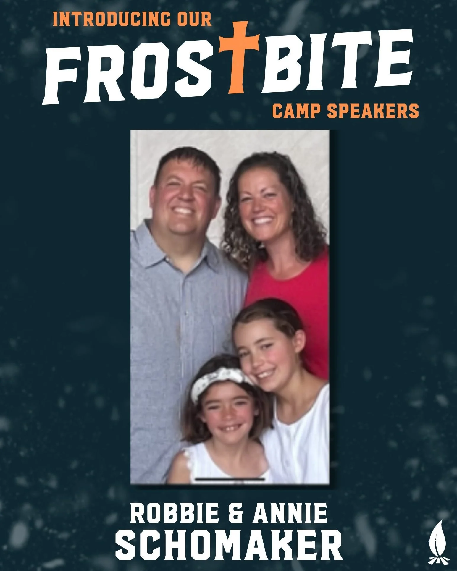 We are THRILLED to announce our 2026 Frostbite camp speakers, Robbie and Annie Schomaker!

Robbie is the head football coach at Greenville University, and Annie is the Co-Founder of Eden&rsquo;s Glory, a safe house for survivors of trafficking. They 