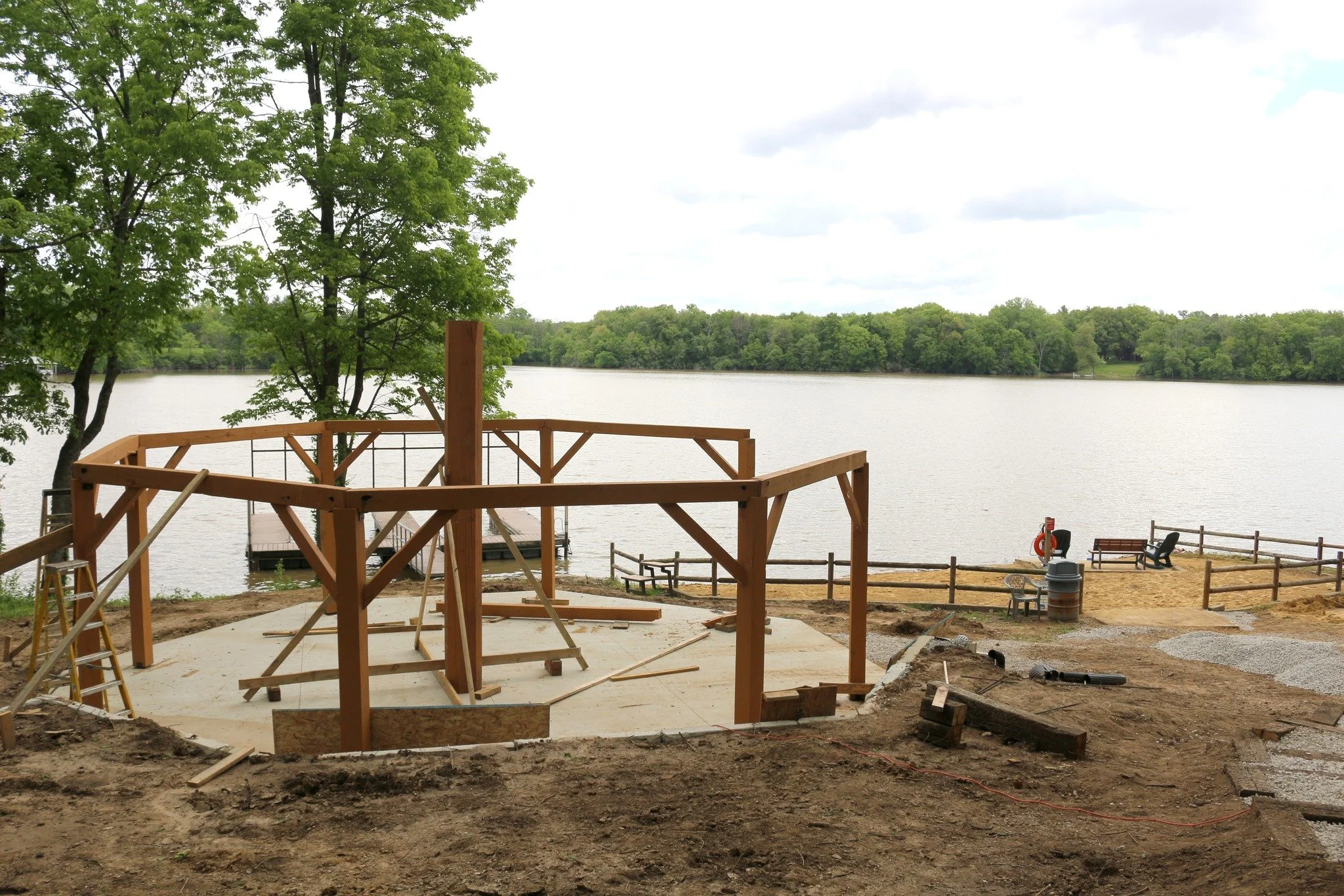 Speaking of construction on the grounds, progress on our new beach pavilion continues. Thank you to our friend Dave Baum and his team for all of the hard work on this project.