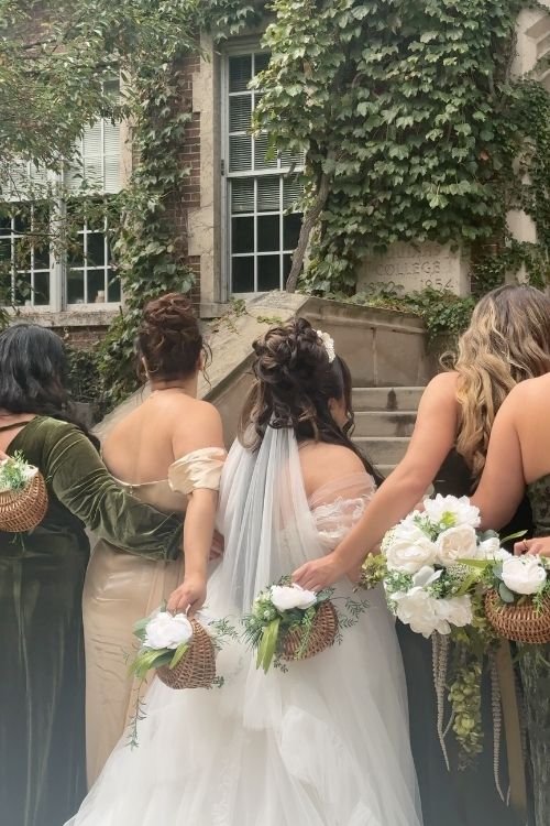 Bride and Bridesmaids at Aquinas College