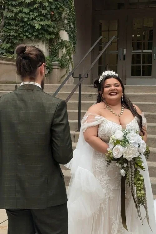 Bride and Groom at Aquinas College