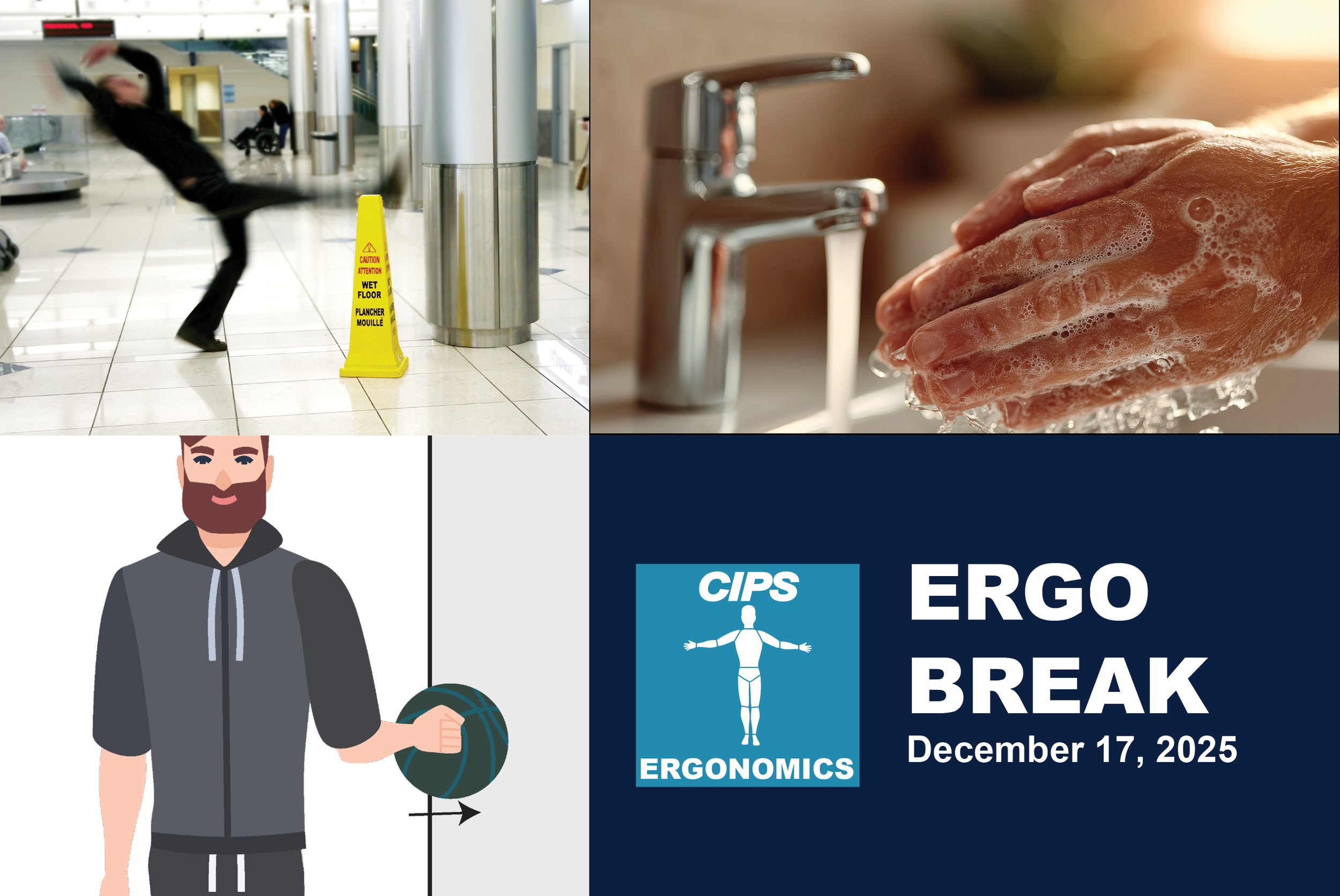 Be Aware of Slippery Surfaces, Proper Handwashing, Isometric Shoulder Exercises