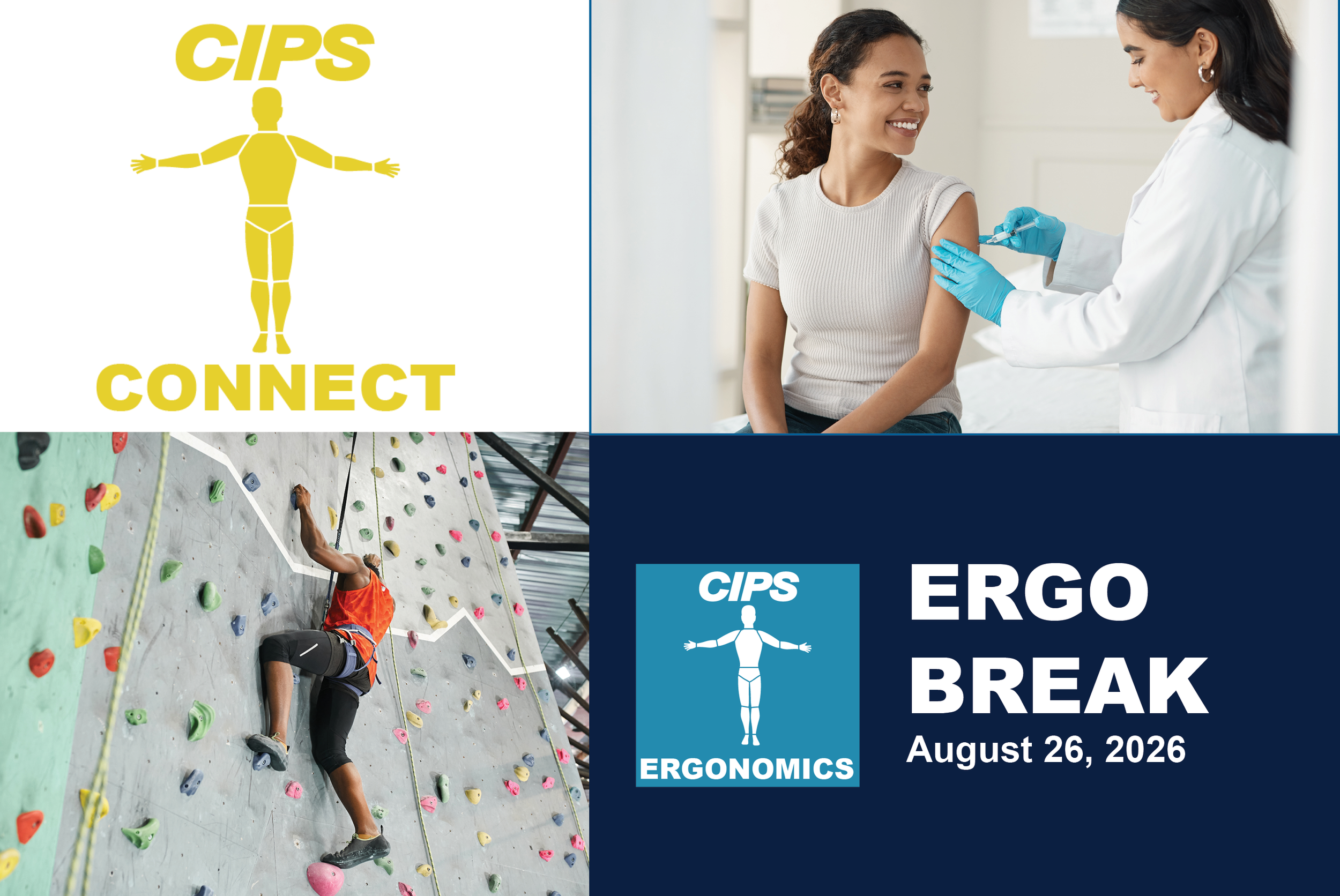 Schedule an Ergonomic Assessment, National Immunization Month, Rock Climbing Fitness