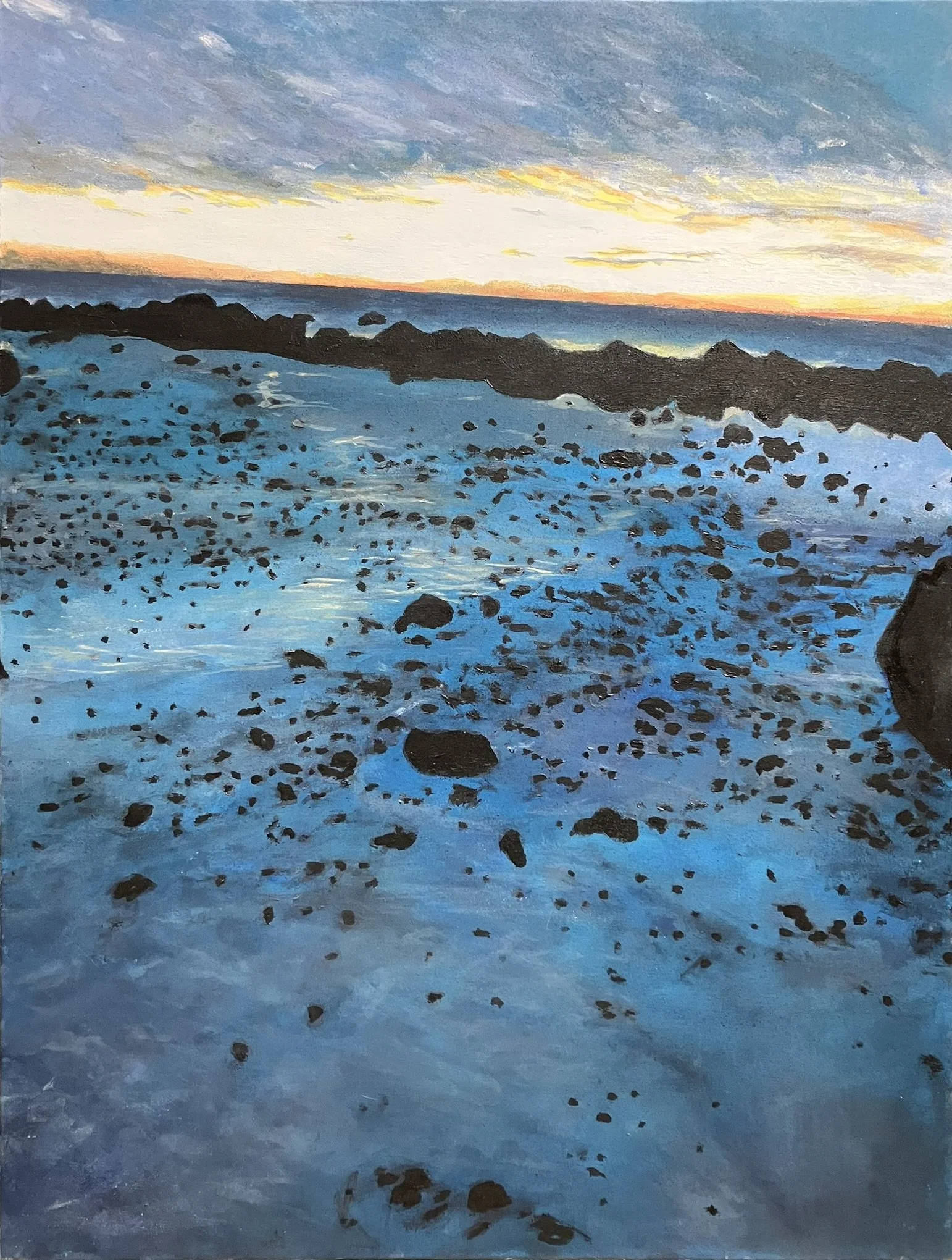 "Reaching" 23.5 x 31 Acrylic on Stretched Fabric